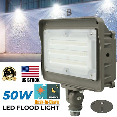 #ad Single Light 50W Adjustable Knuckle Mount LED Outdoor Flood Light 5000K IP65 $47.10