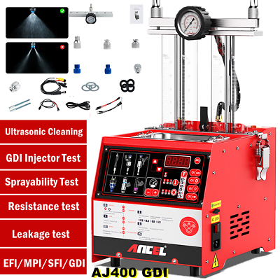 #ad ANCEL AJ400 GDI EFI TSI Ultrasonic Resistance Test Fuel Injector Tester Cleaner $429.99