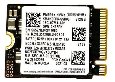 SAMSUNG PM991a 512GB SSD M.2 2230 NVMe PCIe For Microsoft surface Steam Deck PC $58.48