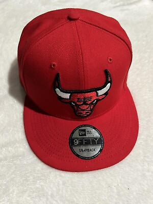 #ad New Era 9Fifty Red Black NBA Chicago Bulls ALL RED Snapback $20.00