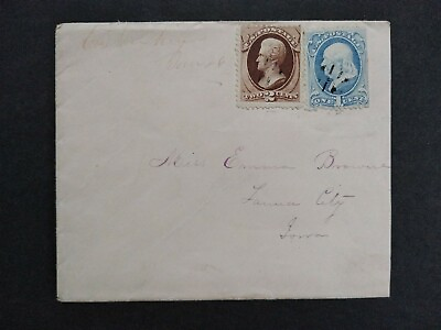#ad Minnesota: Easton 1870s #156 7 Cover to Iowa Ms Upper Left Faribault Co $20.00