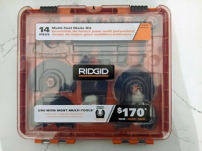 #ad New Ridgid AC24J14 14 Piece Oscillating Multi Tool Blade Accessory Kit $39.95