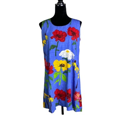 #ad Jam’s World Hawaiian Dress Med. “Zinnias” sunflower print dress size large $38.50