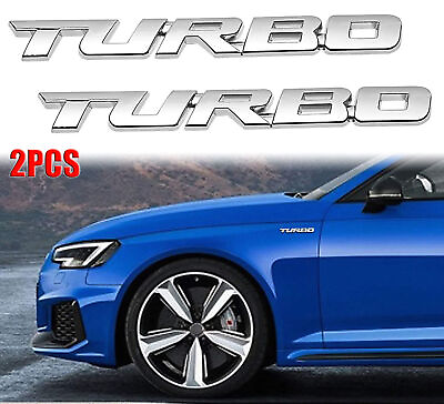 #ad 2Pcs TURBO badge 3D stickers for cars trucks and other general purpose vehicle $0.99