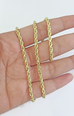#ad Real 14k Yellow Gold Chain 3mm 22 Inch Ladies Necklace On Sale Free Shipping $403.85