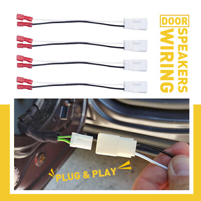 #ad 4X Speakers Door Wiring Harness Connector Plug Fits Fit Dodge Ram 1500 2002 2020 $12.49