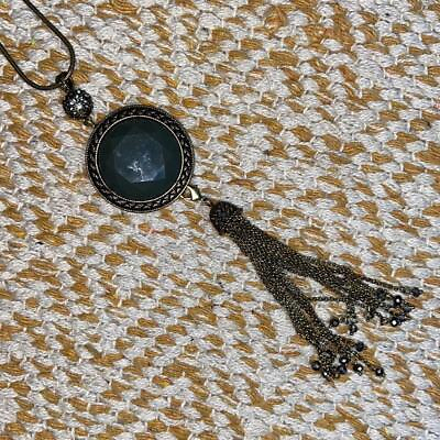#ad Reversible Long Boho Bronze Necklace W Tassel $20.00