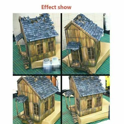 #ad DIY 1 35 Scale Dioramas Ruins Wood House Kits Military Sand Table Model Building $28.60