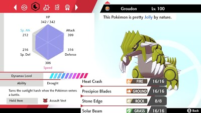#ad Pokemon Sword and Shield 6iv Shiny Groudon FAST DELIVERY $1.99