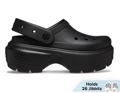 #ad BRAND NEW Crocs Stomp Clogs Black Size MNS 7 WMNS 9 $54.99