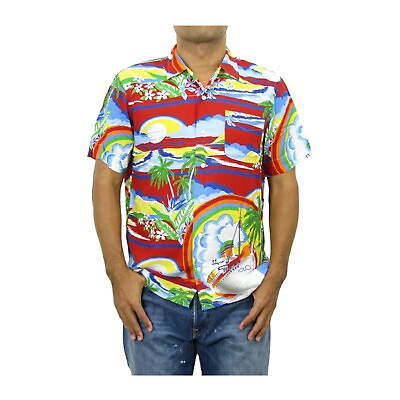 #ad Polo Ralph Lauren Short Sleeve Viscose Hawaiian Floral Shirt with ships Red $79.99