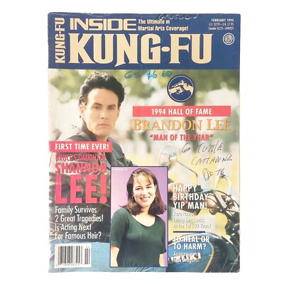 #ad Inside Kung Fu Vintage USA magazine Feb 1994 Brandon Lee Man Of The Year AU $99.99