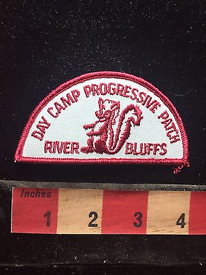 #ad Vtg RIVER BLUFFS SKUNK Progressive Day Camp Boy Scout Patch North Carolina 75YG $2.99