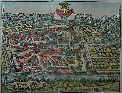 #ad Solothurn Original View Of Sebastian Münster Um 1580 $233.28