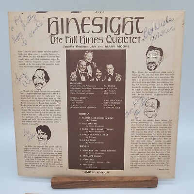 #ad Autographed Bill Hines Quartet Hinesight Record Vinyl Album Rare Scratches $99.00