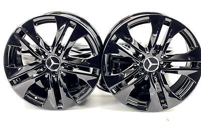 #ad 17#x27;#x27; wheels OEM Mercedes GLOSS BLACK OEM C CLASS EXCHANGE 5X112MM NEW BLACK $495.00