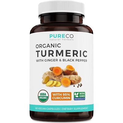 #ad USDA Organic Turmeric Curcumin with Black Pepper and Ginger Vegan Natural Join $17.97