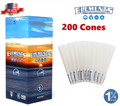 #ad Elements Ultra Thin Rice Cones 1 1 4 Size 200 Pack amp; Fast Shipping $30.59