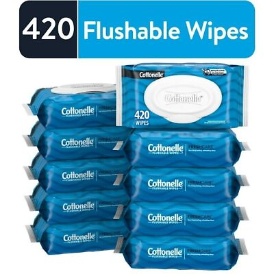 #ad Cottonelle Fresh Care Flushable Wipes 10 Flip Top Packs 42 Wipes per Pack $16.87