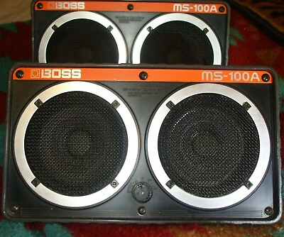 #ad  Pair of Vintage 1984 Boss MS 100A Monitor speakers Great shape $275.00