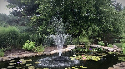 #ad Custom Pro 3000 Floating Pond Fountain w Pump amp; 3 Tier Nozzle amp; 100 ft Cord $659.00