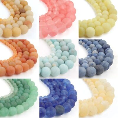 #ad 40 Style Matte Beads Different Stone DIY Bracelet Necklace Making Jewelry Craft $8.24