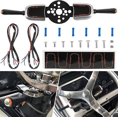 #ad Dual Blinker Style Trim Steering Control Dual Switch Trim Plug Plate PT2000 1P $106.08