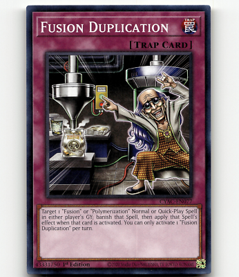 #ad Yugioh Fusion Duplication Cyberstorm Access CYAC EN077 Common $1.99