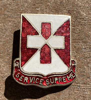 #ad WW2 US Army Military 106th Medical Battalion DUI DI Crest pin Distinctive Insign $24.99