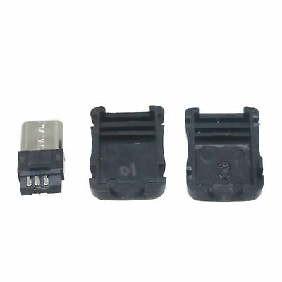 #ad 10pcs Connector Micro USB B 5Pin male plug Socket Connector Plastic Shell latch $1.99
