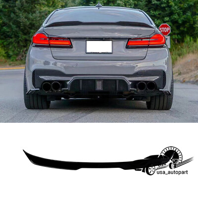 #ad For 17 2023 BMW 5 Series G30 530i 540i Rear Trunk Spoiler Gloss Black Pro Style $79.00