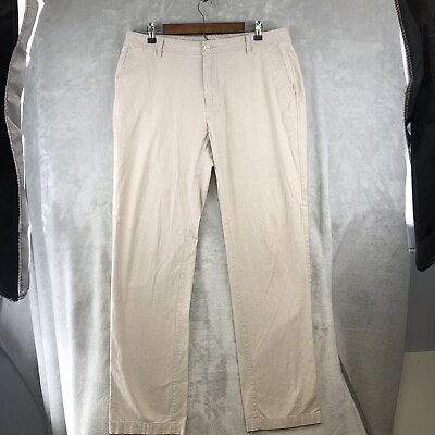 #ad LinkSoul Men#x27;s Sz 36 Stretch Lightweight Cotton Golf Pants Beige Tan $19.95