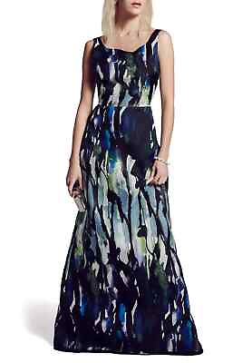 #ad Antonio Grimaldi Runway Women Watercolor Mood Gown Silk Sleeveless Multi 40 XS 2 $399.99