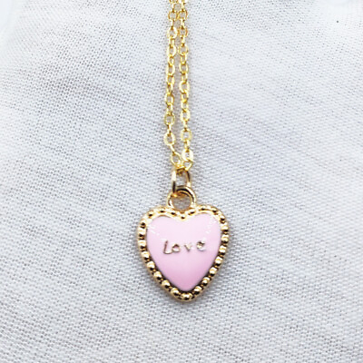 #ad Pink Love Heart necklace $11.95