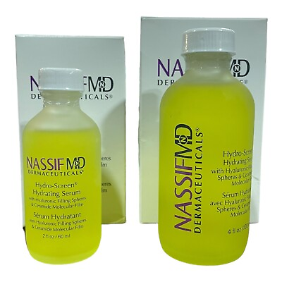 #ad NassifMD Dermaceuticals Hydro Screen Hyaluronic Acid Serum Sealed Choose Size $28.99
