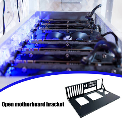 Open Air Graphics Card Bracket 4 GPU Computer Chassis Mining Rig Frame Case USA $17.99