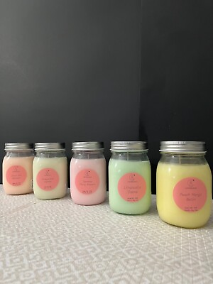 #ad scented candle organic soy wax $18.00