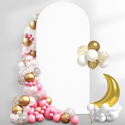 #ad Wedding Arch Backdrop Cover Spandex Fitted Balloon Arch Cover 2 Sides Round T... $31.46