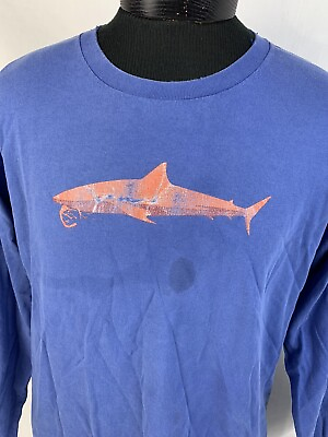 #ad Vintage Nike T Shirt Fishing Logo Long Sleeve Tee Swoosh 90s USA Large ACG $29.99