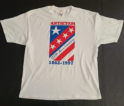 #ad Vintage 90#x27;s Antietam 135th anniversary T shirt 1997 size XL $15.59