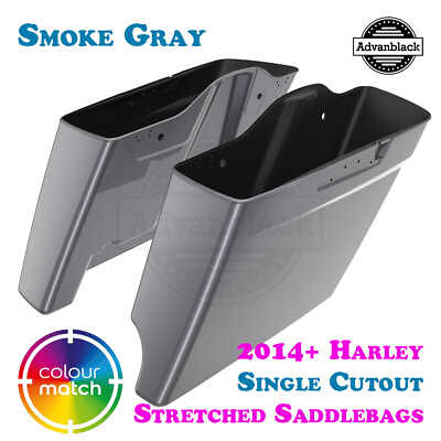 #ad 2in1 Smoky Gray Stretched Saddlebag Bottom for 14 Harley Touring $749.00