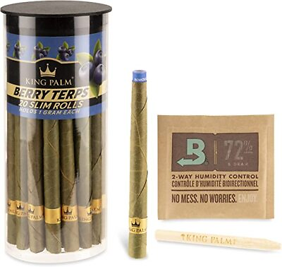 #ad King Palm Slim Size Berry Terp Organic Prerolled Palm Leafs 20 Rolls $31.00