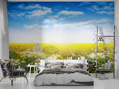 #ad 3D Small Daisy Sunlight Cloud Self adhesive Removeable Wallpaper Wall Mural1 $224.99