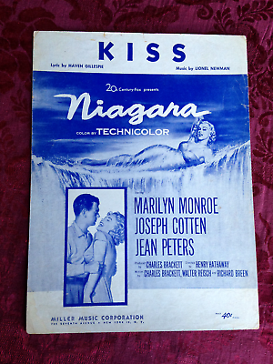 #ad MARILYN MONROE ‘Kiss’ Sheet Music 1952 From Film NIAGARA AU $39.99
