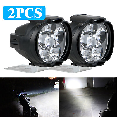 #ad 2Pcs Universal Car SUV Motorcycle LED Waterproof Lights Fog Light Headlight Lamp $9.98