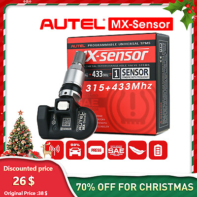 #ad Autel® Tire Pressure Sensors TPMS MX Sensor 315MHz 433MHz Universal Programmable $28.00