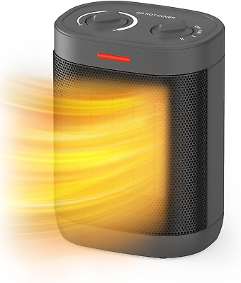 #ad 1500W Electric Heaters for Indoor Use Small Space Heater with Adjustable Thermo $21.80
