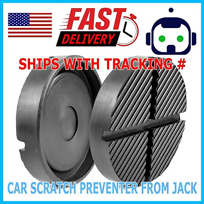 #ad Universal Jack Pads Rubber Pad Adapter Car Truck Cross Slotted Frame Rail Floor $5.95