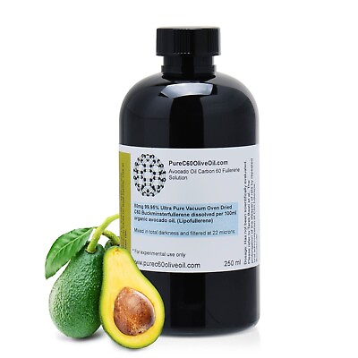 #ad PureC60OliveOil C60 Organic Avocado Oil 250ml 99.95% Ultra Pure VOD C60 200mg $94.99