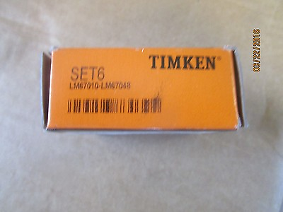 #ad Timken Set 6 Set6 LM67048 LM67010 Bearing Cone Cup Set one bearing one race $17.99
